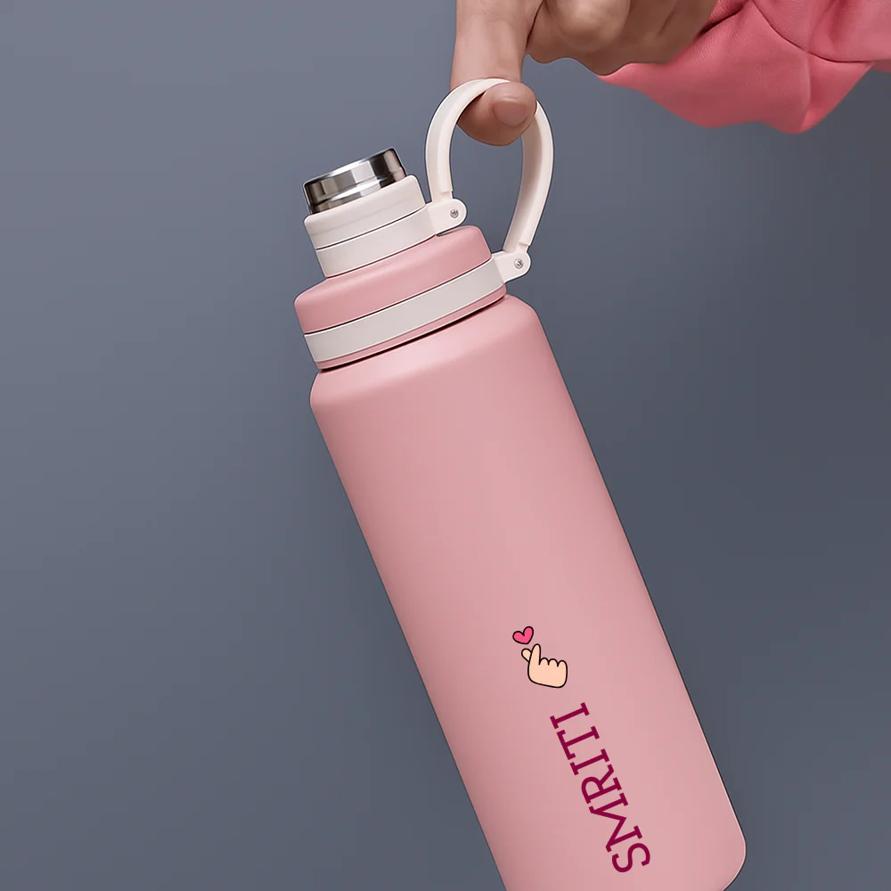Personalized Stainless Steel Hot and Cold Water Bottle – 800ml Leakproof Thermos Drink Bottle for Gym, Office & Outdoor Use - Image 4
