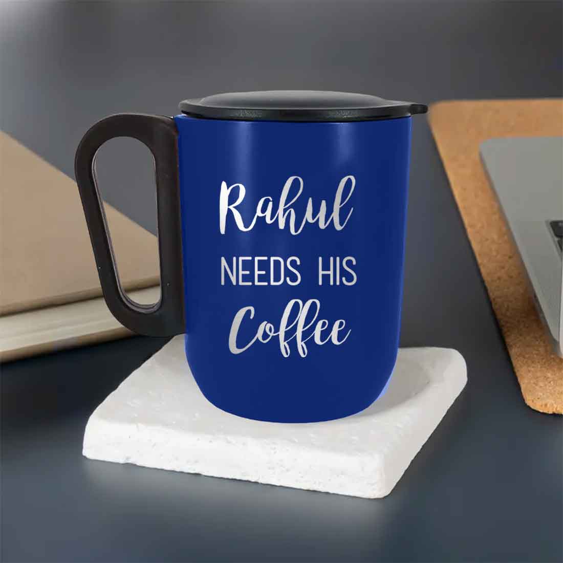 Personalized Stainless Steel Mug for Coffee - Insulated Cup with Lid - Image 2