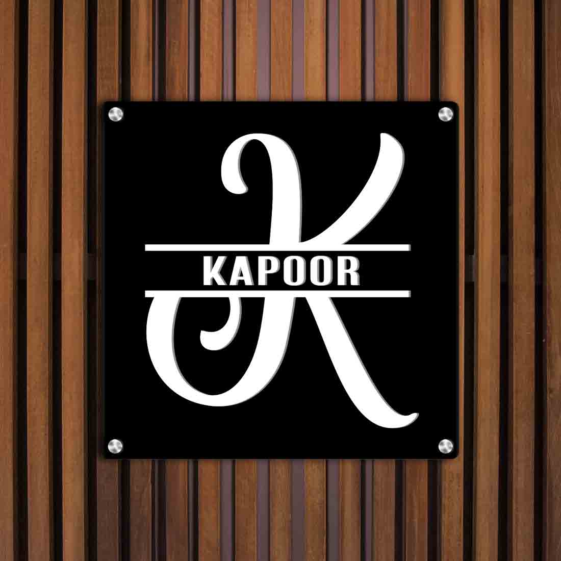 Personalized Monogram Stainless Steel Name Plate for Home Outdoor Name Board - Image 10