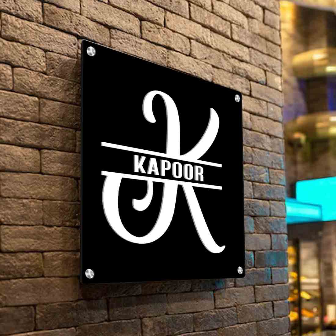 Personalized Monogram Stainless Steel Name Plate for Home Outdoor Name Board - Image 5
