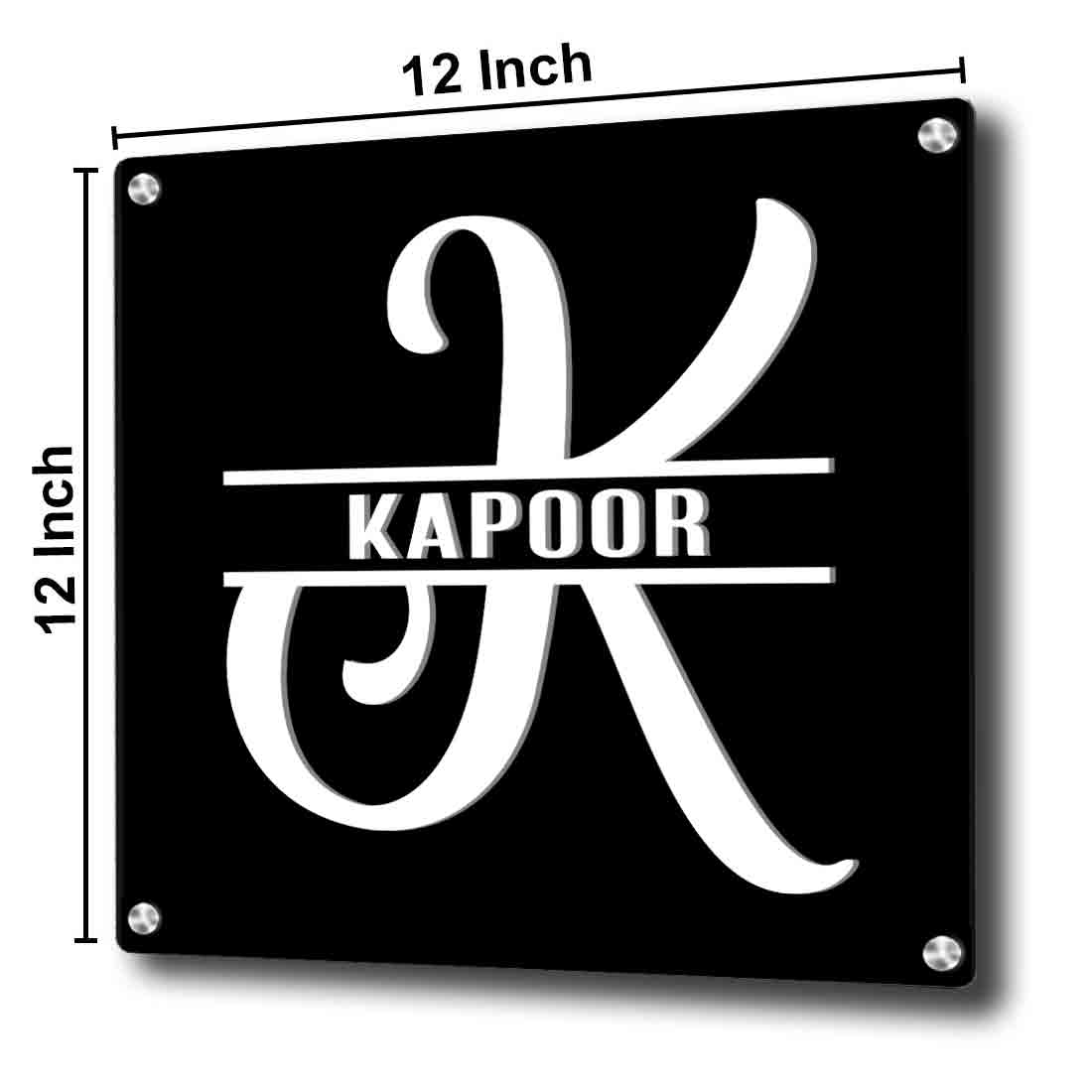 Personalized Monogram Stainless Steel Name Plate for Home Outdoor Name Board - Image 6