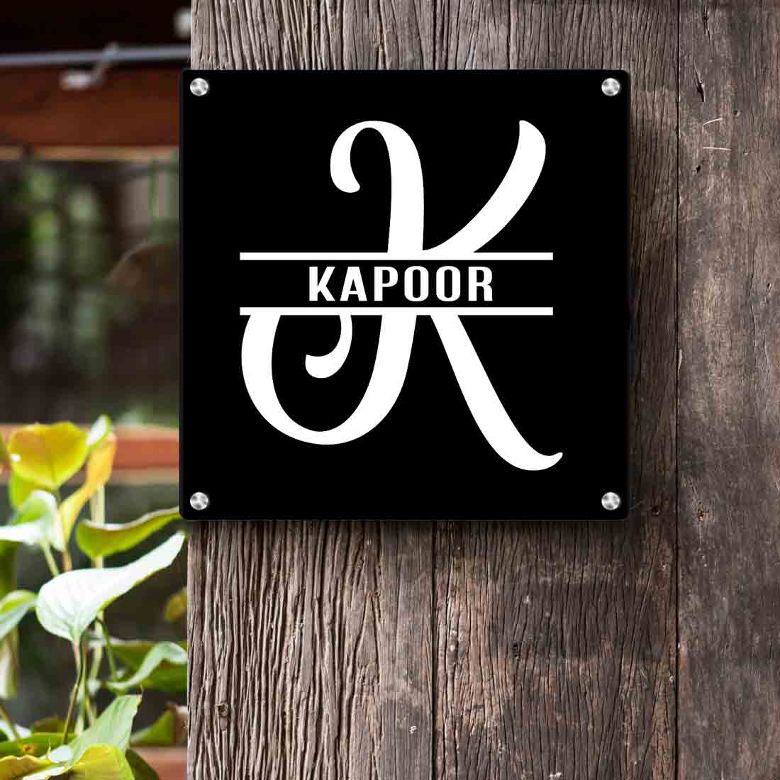 Personalized Monogram Stainless Steel Name Plate for Home Outdoor Name Board - Image 7