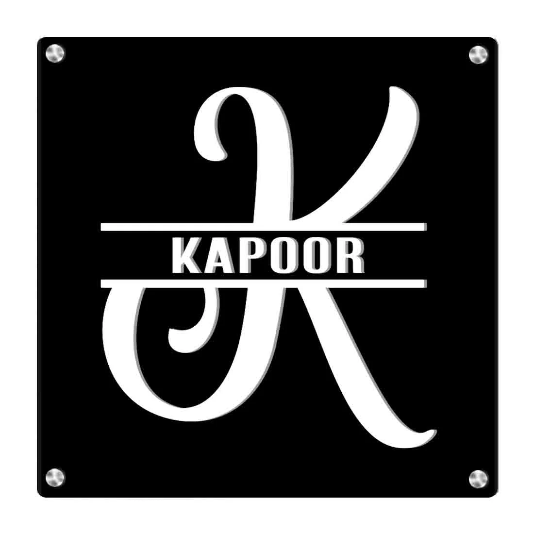 Personalized Monogram Stainless Steel Name Plate for Home Outdoor Name Board - Image 9
