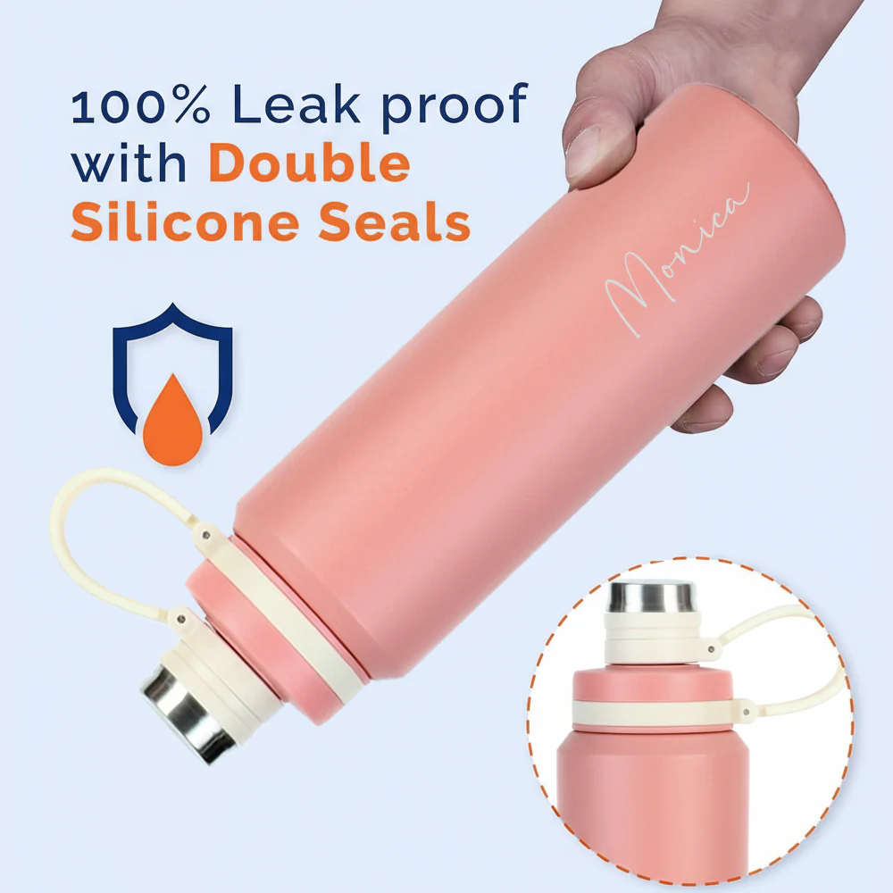 Personalized Stainless Steel Water Bottle 800ml – Double Wall Vacuum Insulated Hot & Cold Bottle for Gym, Office & Travel - Image 4