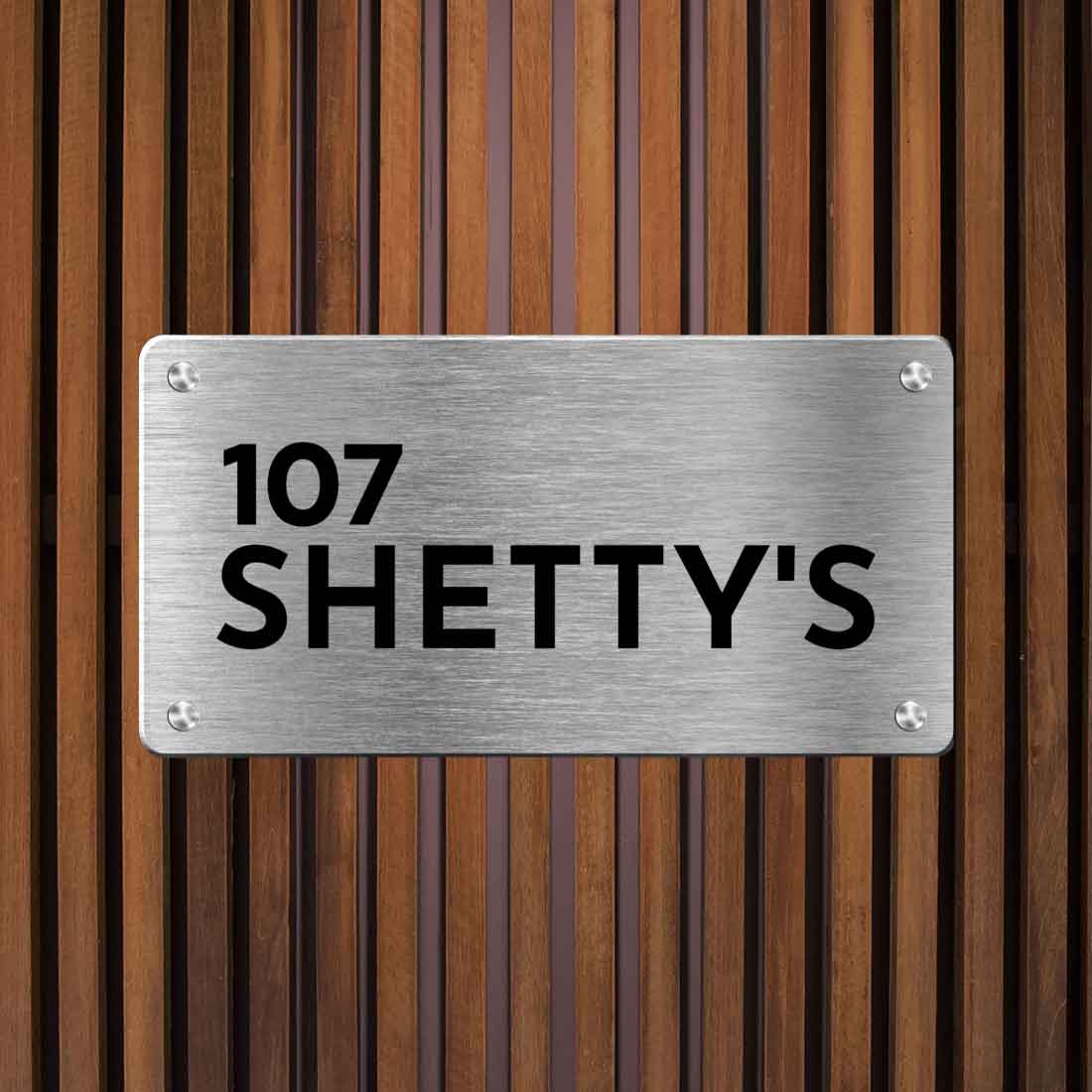 Personalized Steel Name Plate Designs for Home Entrance Metal Name Board