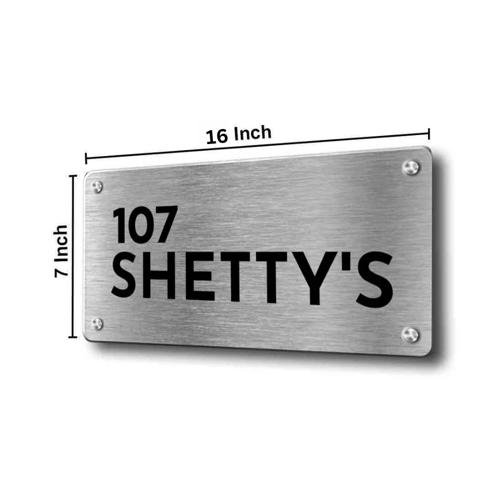 Personalized Steel Name Plate Designs for Home Entrance Metal Name Board - Image 4