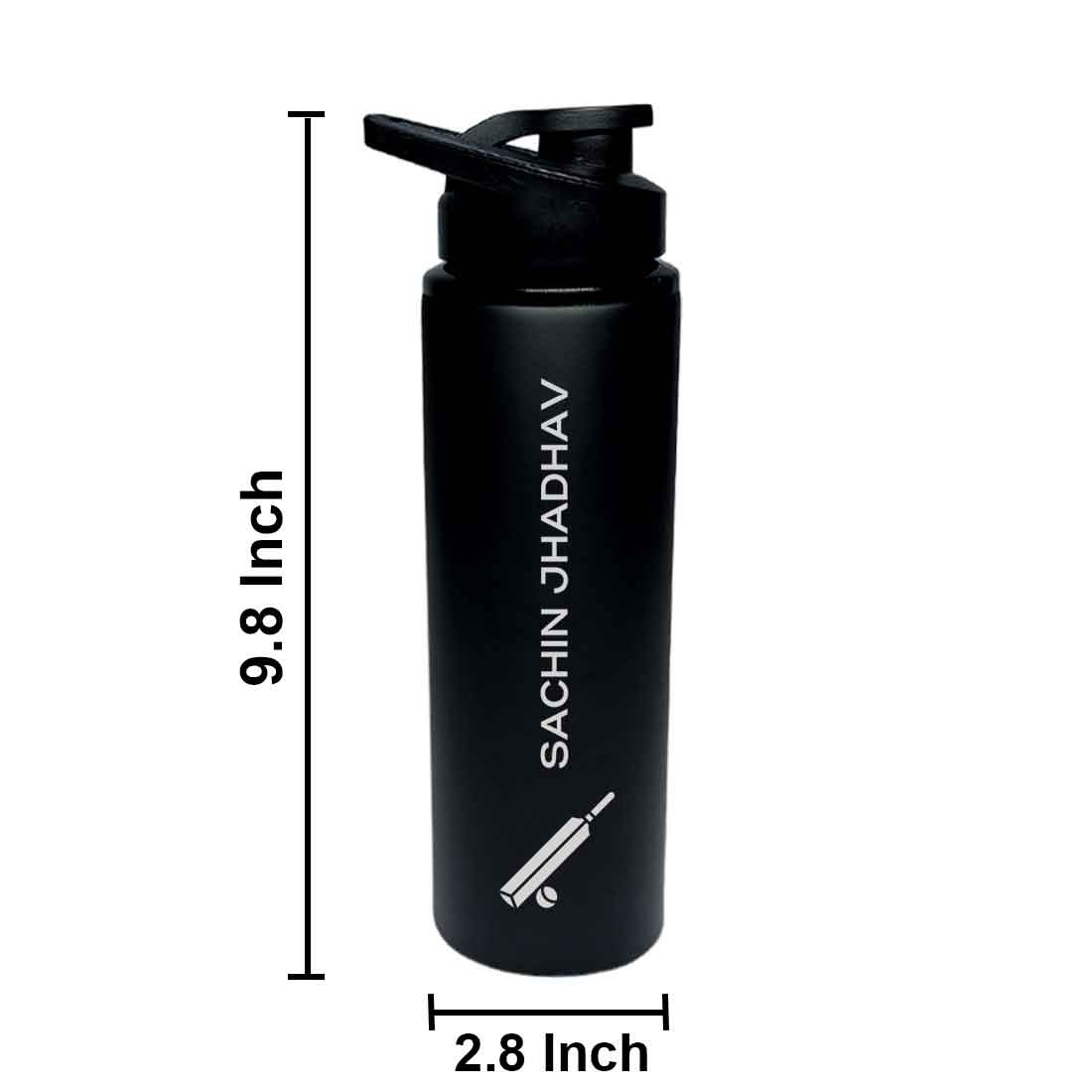 Custom Laser Engraving Water Bottle Sipper for Drinking - Cricket Love - Image 7