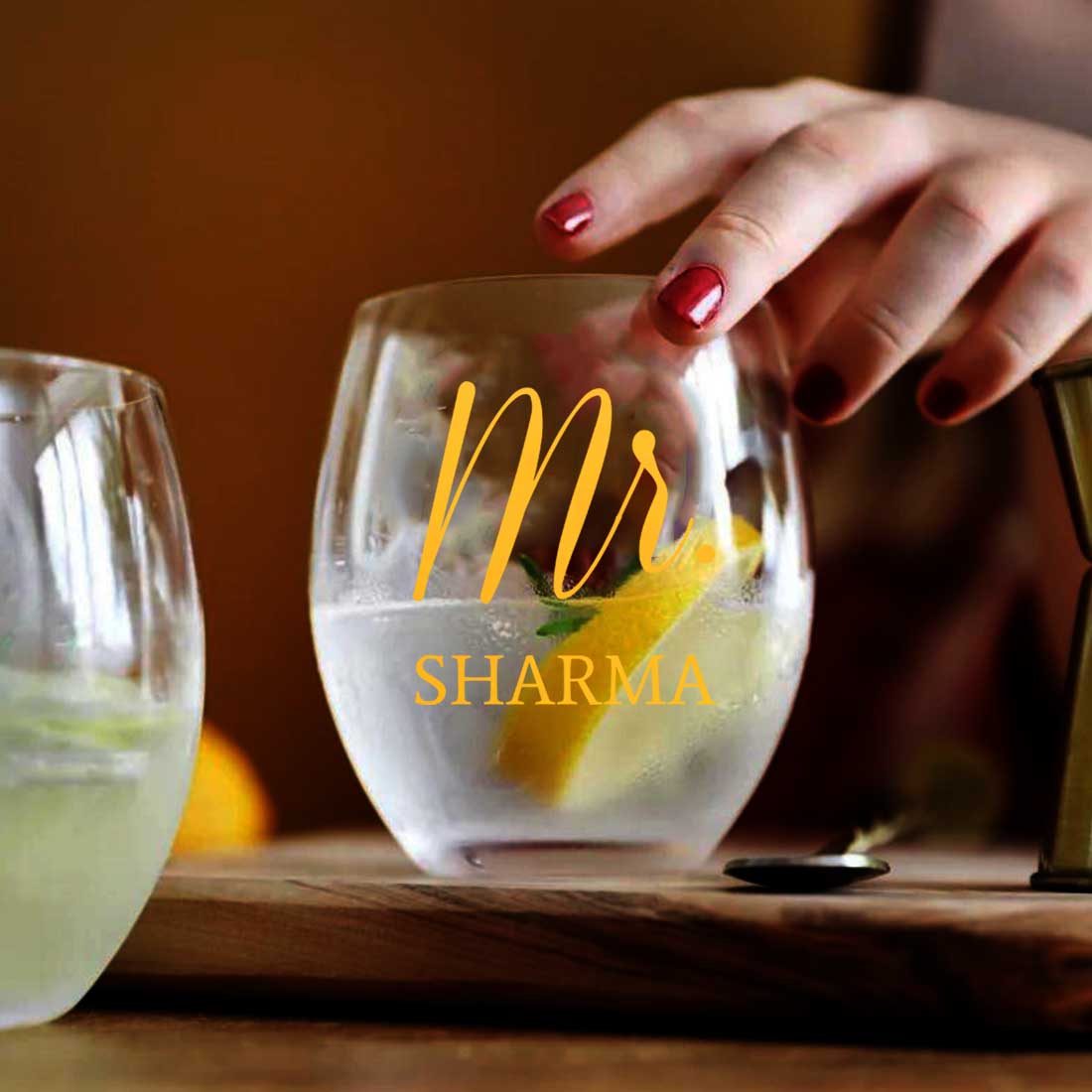 Classy Customized Whiskey Stemless Wine Glass Anniversary Gift for Husband - Mr - Image 7
