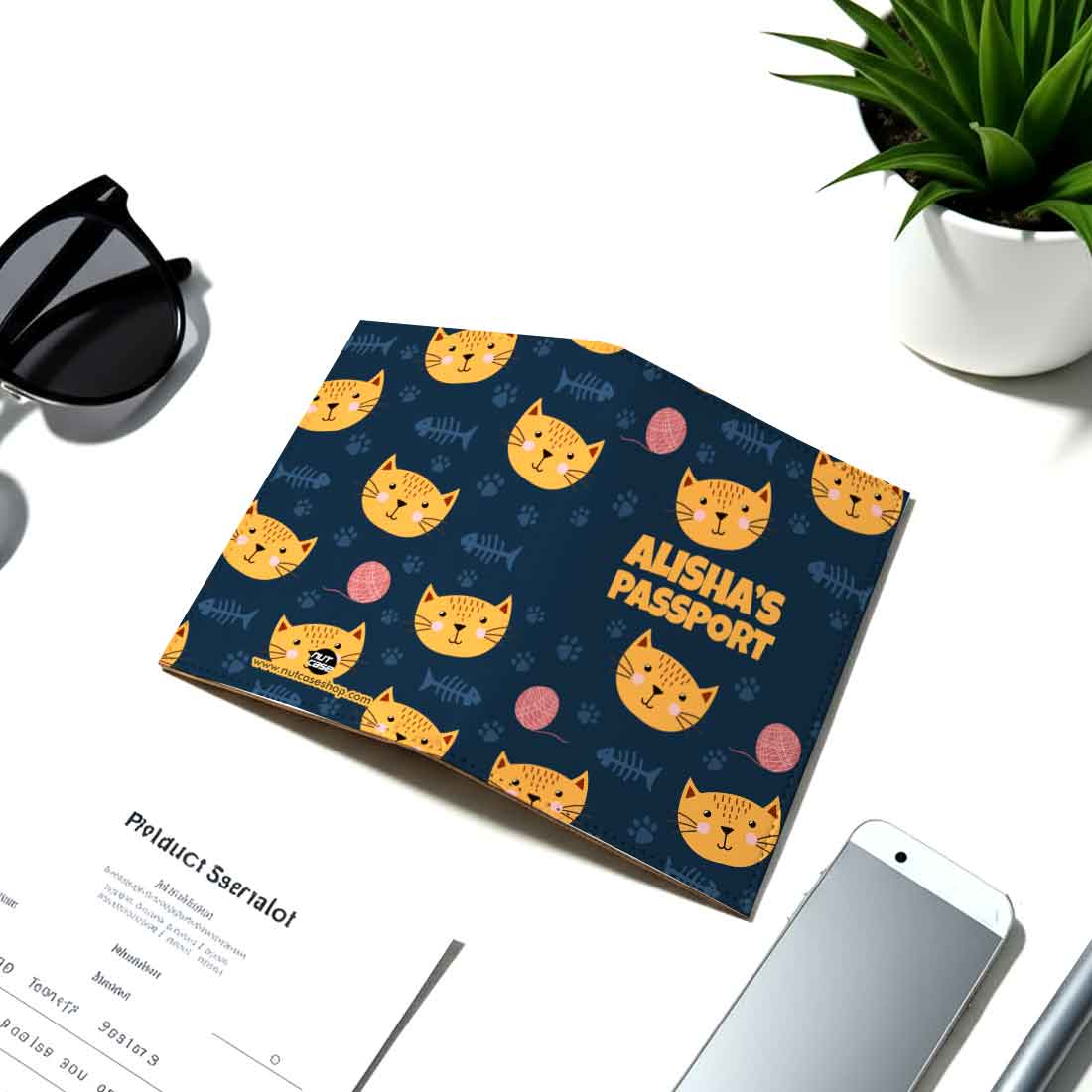 Customized Wall Stickers Poster for Room Décor - Cute Cat Blue - Image 4