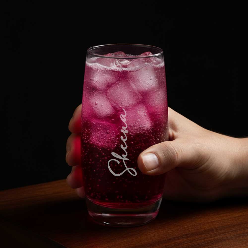 Personalized Tall Glass – Engraved Drinkware with Gift Box - Image 2