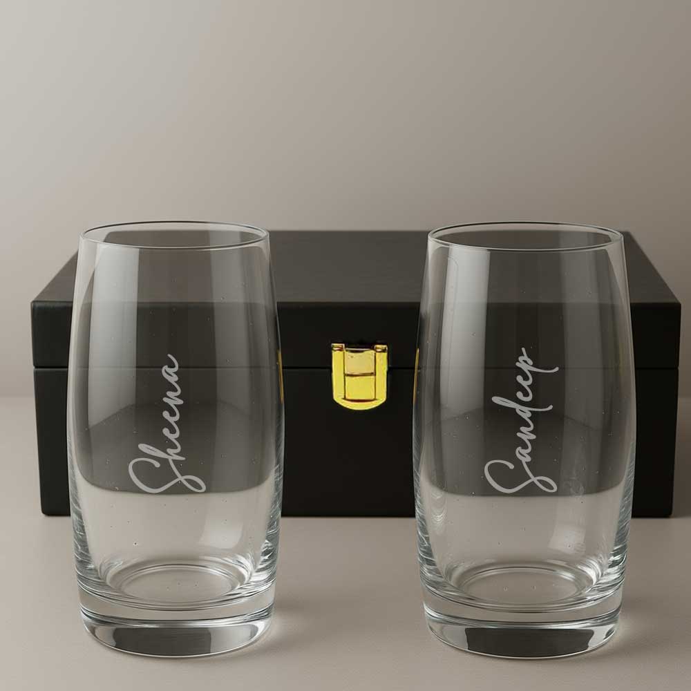Personalized Tall Glass – Engraved Drinkware with Gift Box - Image 4