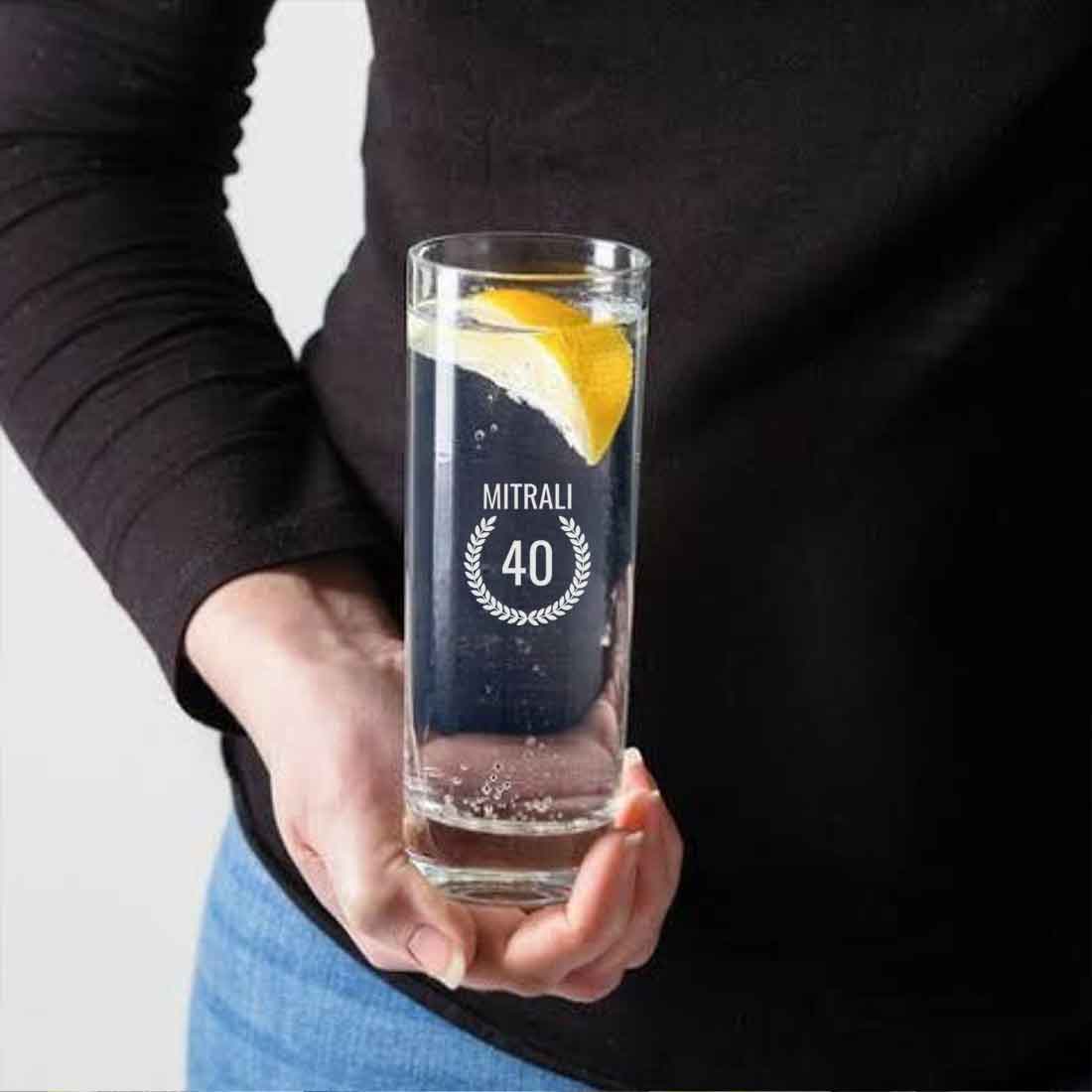Personalized Tall Glass Engraved Name on Cocktail Glassware - Image 5