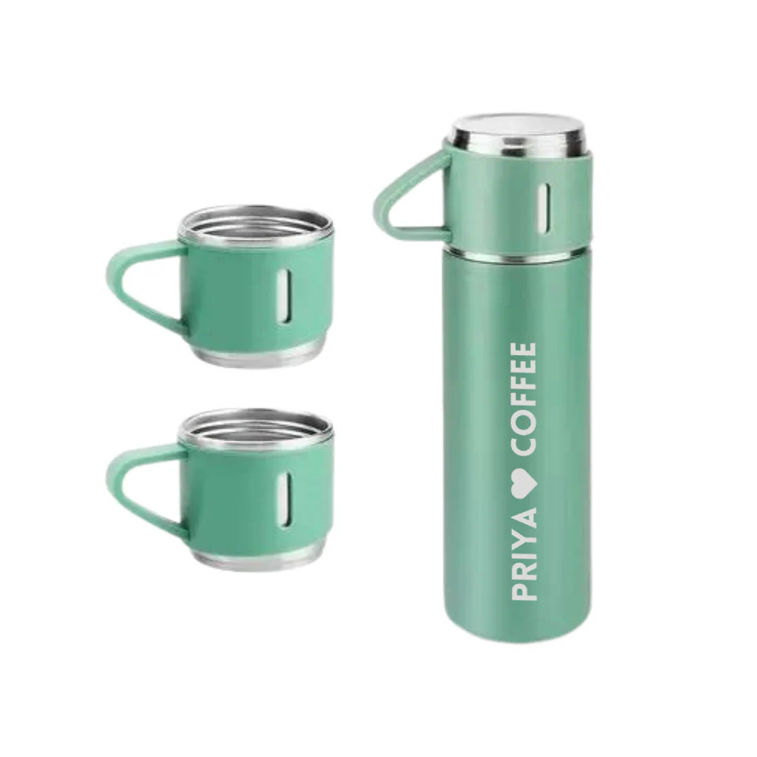 Personalized Thermos Bottle With 2 Cups Gift Box Set for Travel Outdoor - Add Name - Image 10