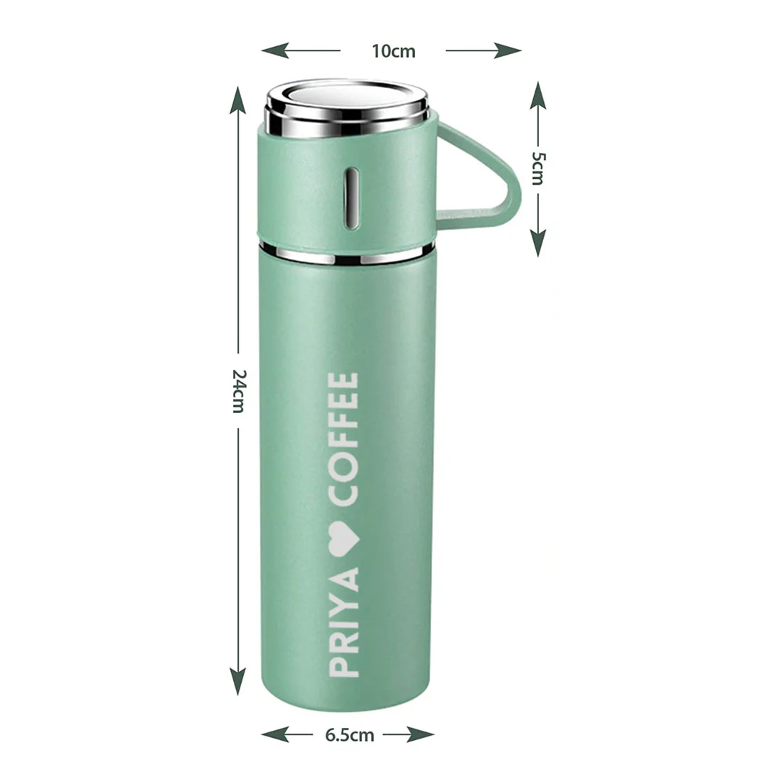 Personalized Thermos Bottle With 2 Cups Gift Box Set for Travel Outdoor - Add Name - Image 11