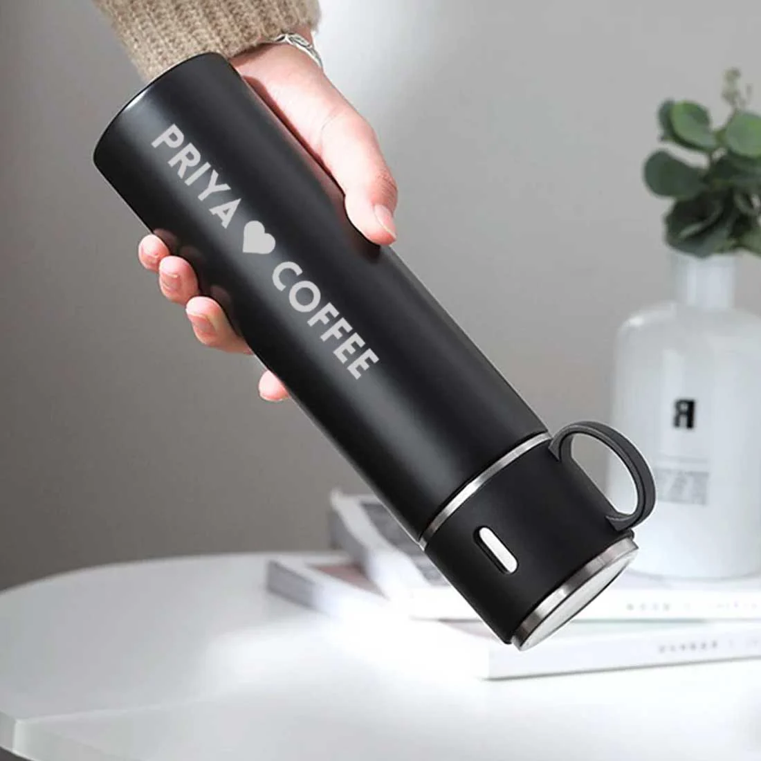 Personalized Thermos Bottle With 2 Cups Gift Box Set for Travel Outdoor - Add Name - Image 23