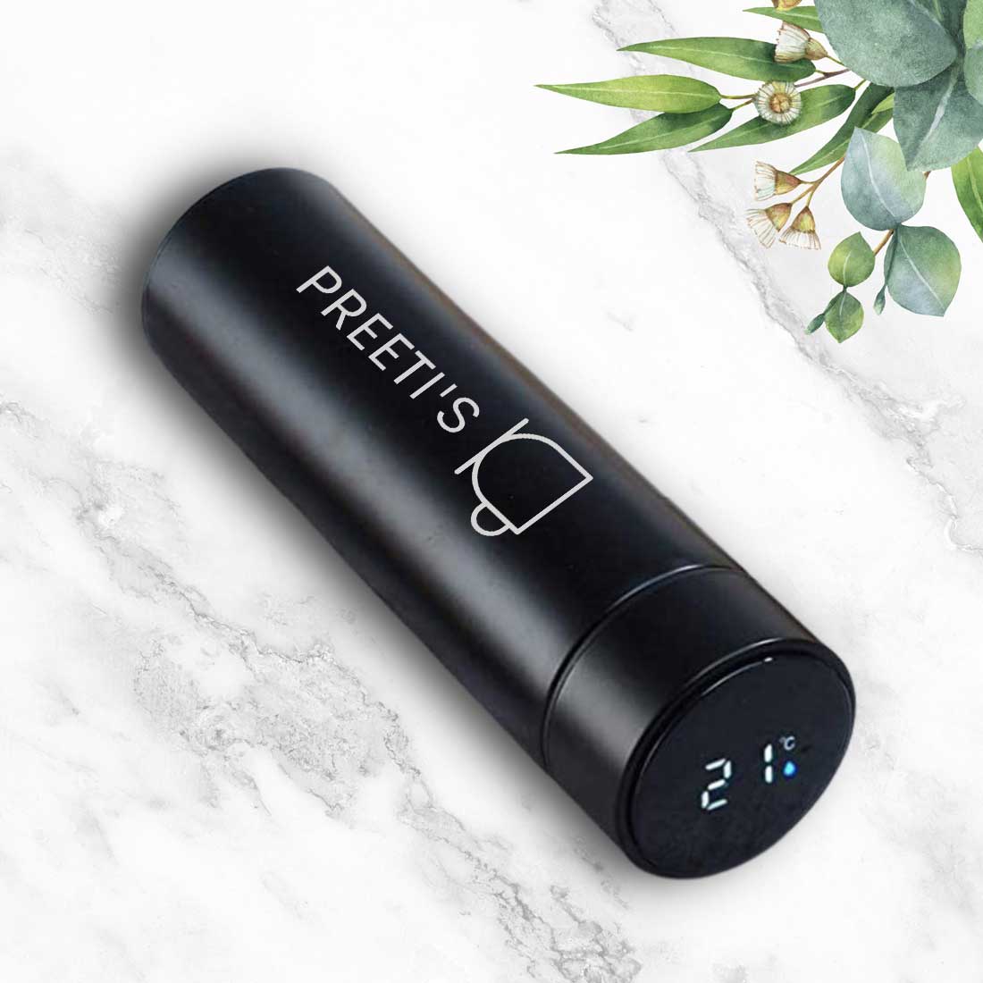 Personalized Thermos Bottle for Coffee With Temperature Display Engraved Name -Tea Cup - Image 10