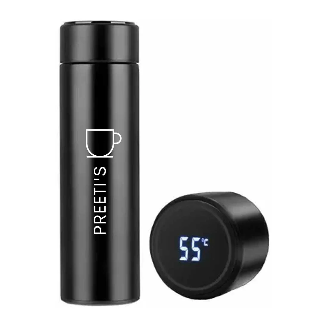Personalized Thermos Bottle for Coffee With Temperature Display Engraved Name -Tea Cup - Image 11