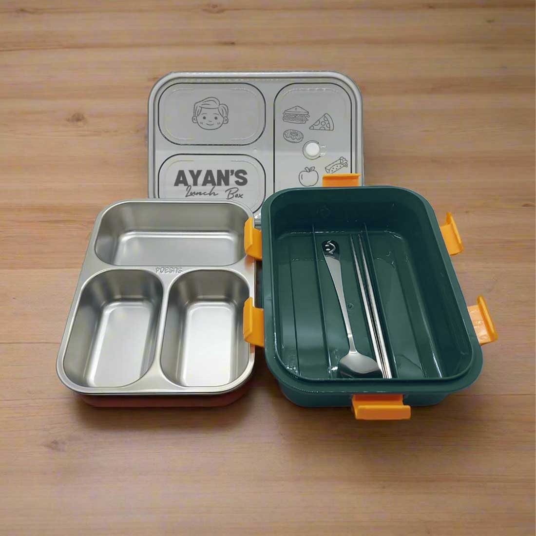 Personalized Tiffin Box Stainless Steel Children’s Lunch Box - Image 10