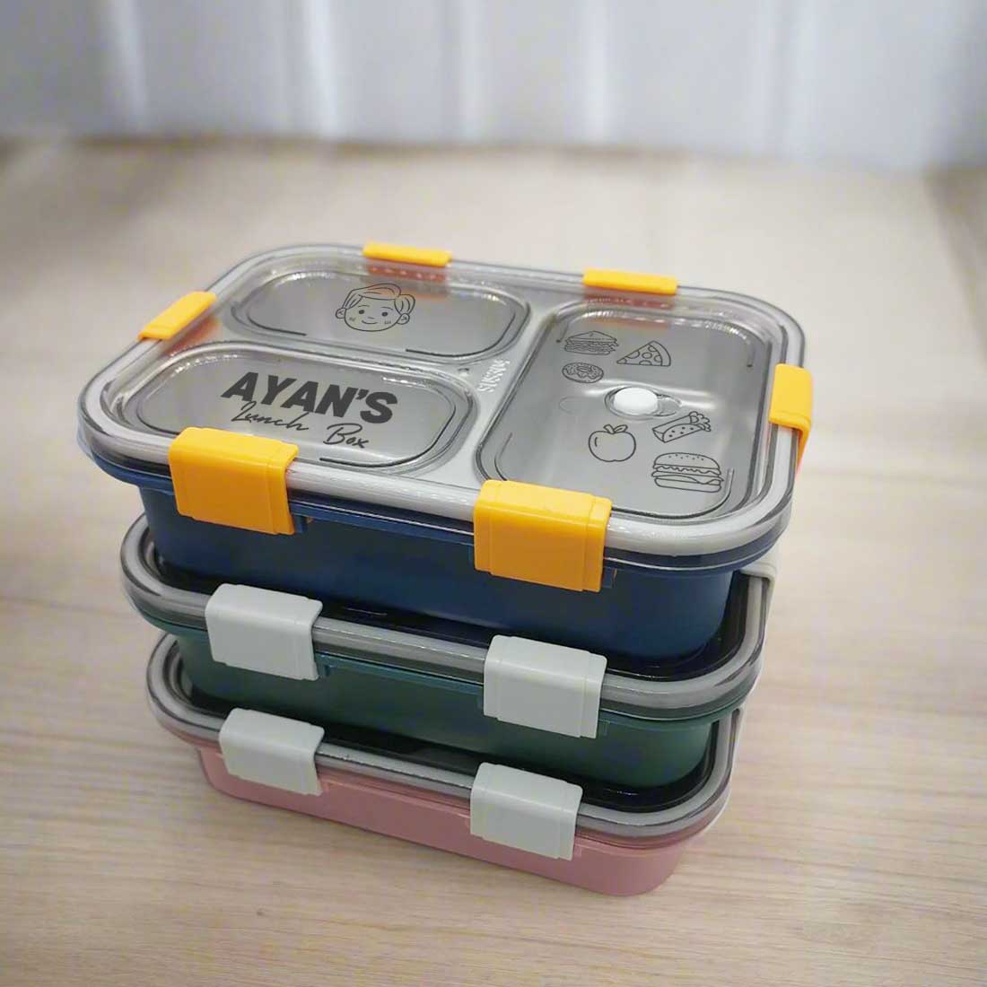 Personalized Tiffin Box Stainless Steel Children’s Lunch Box - Image 4