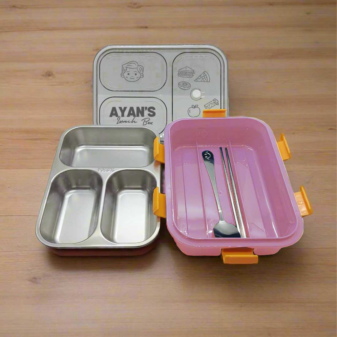 Personalized Tiffin Box Stainless Steel Children’s Lunch Box - Image 6