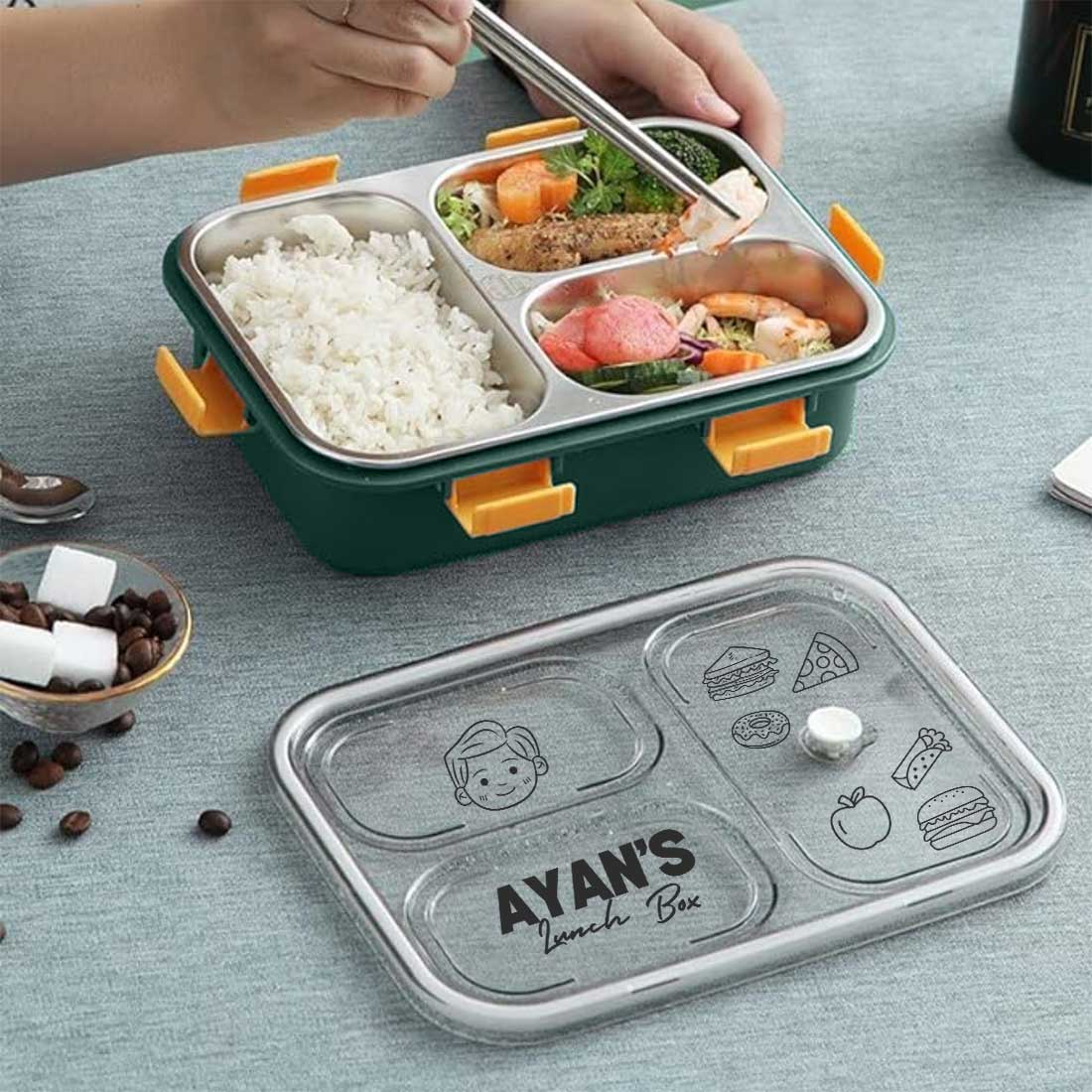 Personalized Tiffin Box Stainless Steel Children’s Lunch Box - Image 7
