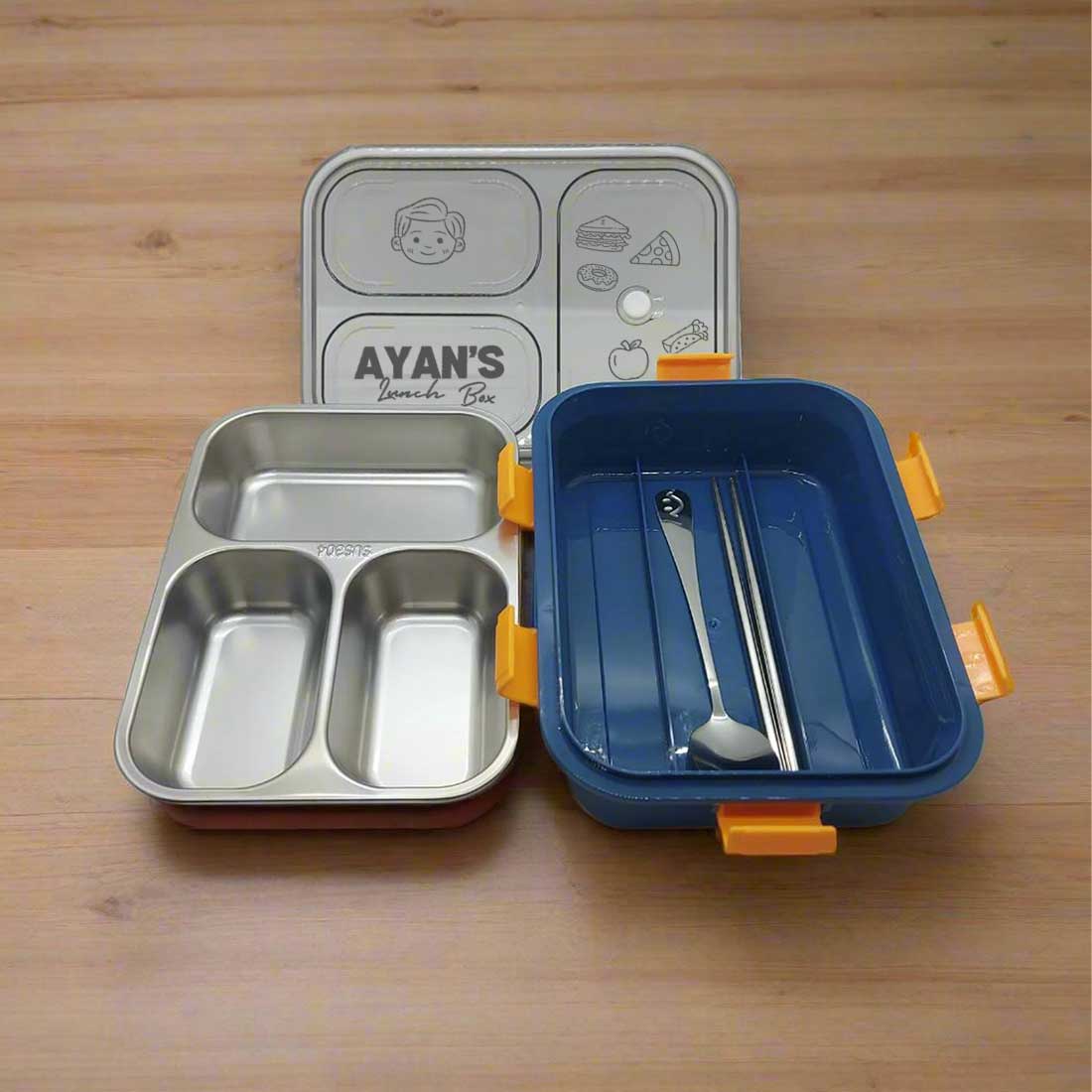 Personalized Tiffin Box Stainless Steel Children’s Lunch Box - Image 9