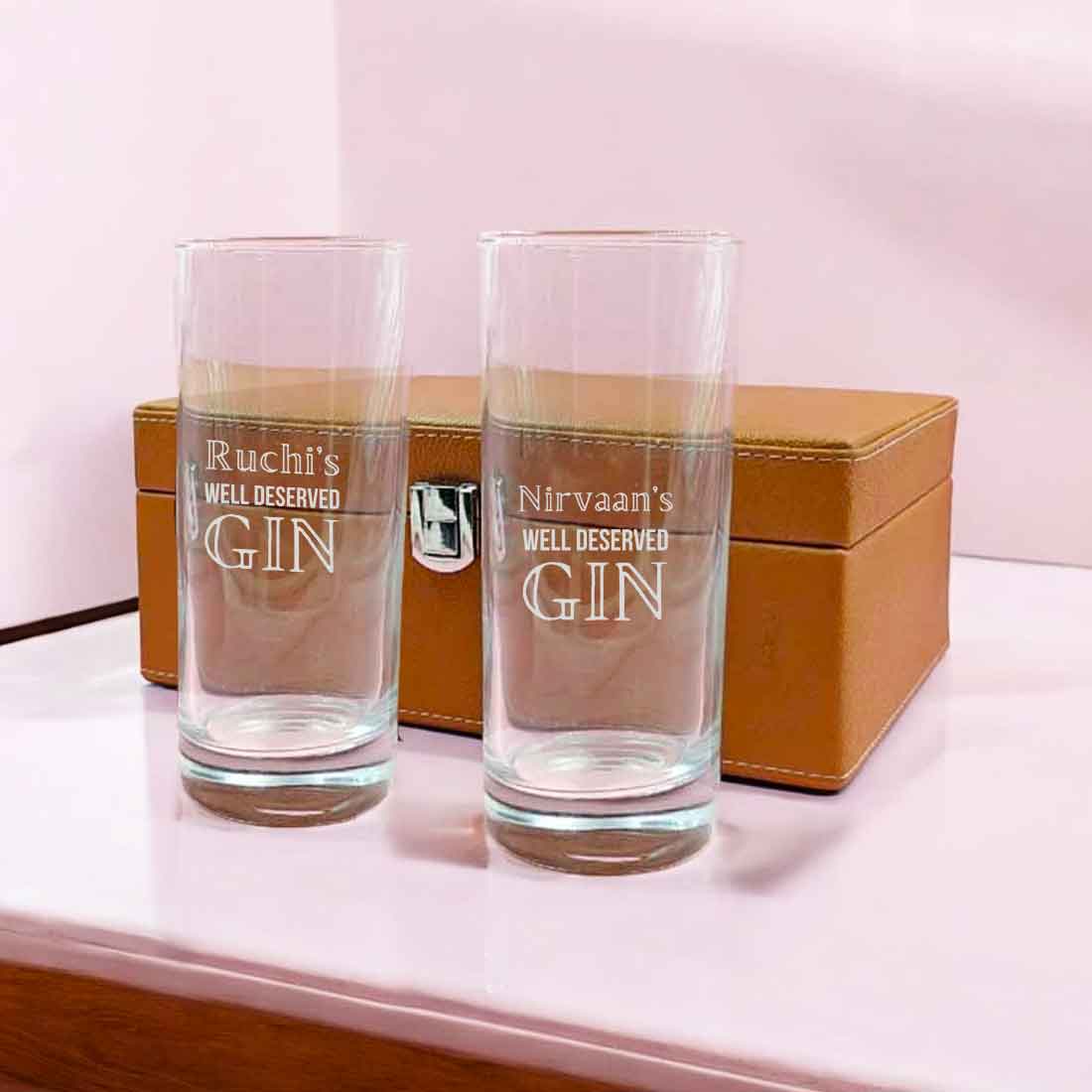 Personalized Tom Collins Glassware Engraved Gin Cocktail Highball Glasses - Image 3