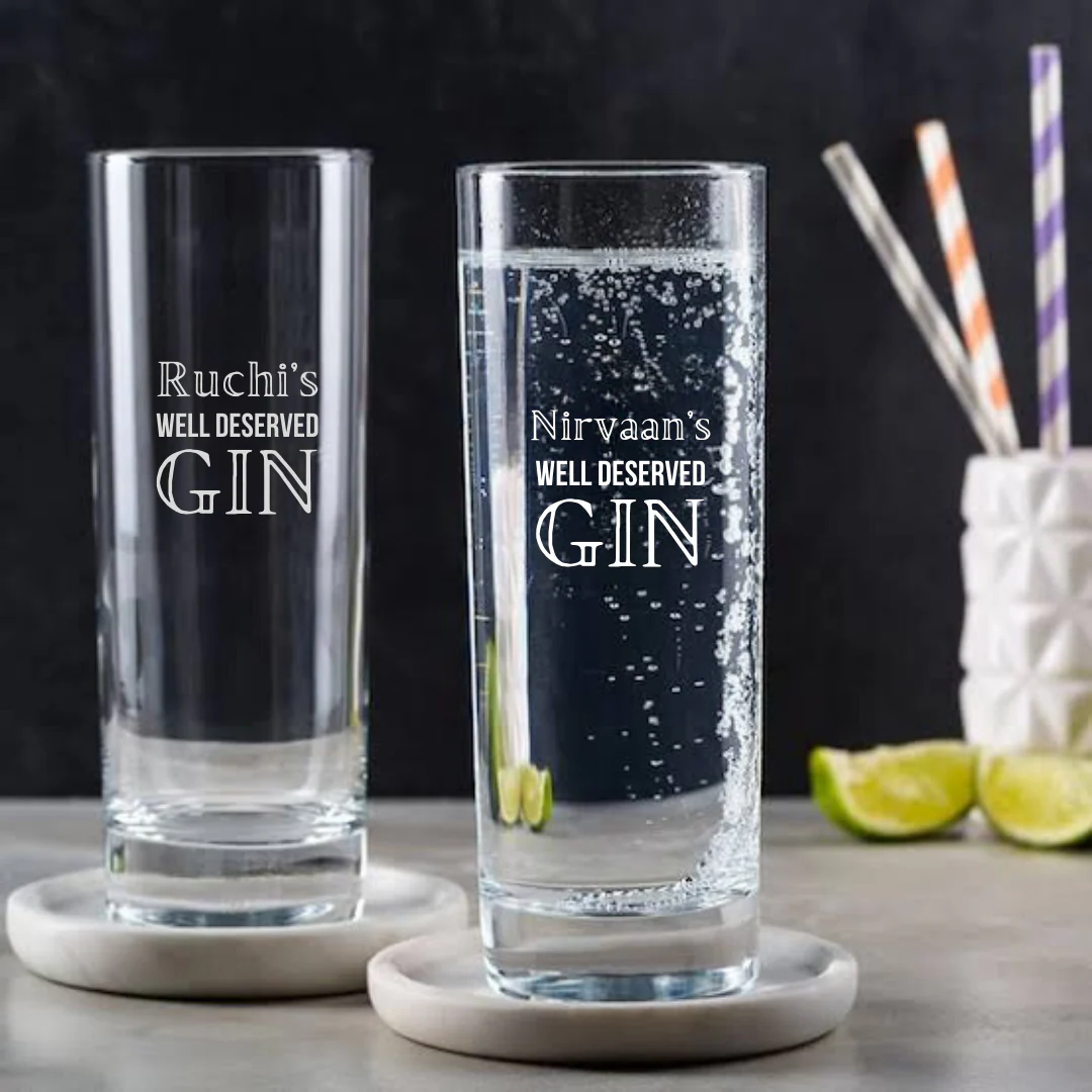 Personalized Tom Collins Glassware Engraved Gin Cocktail Highball Glasses - Image 4