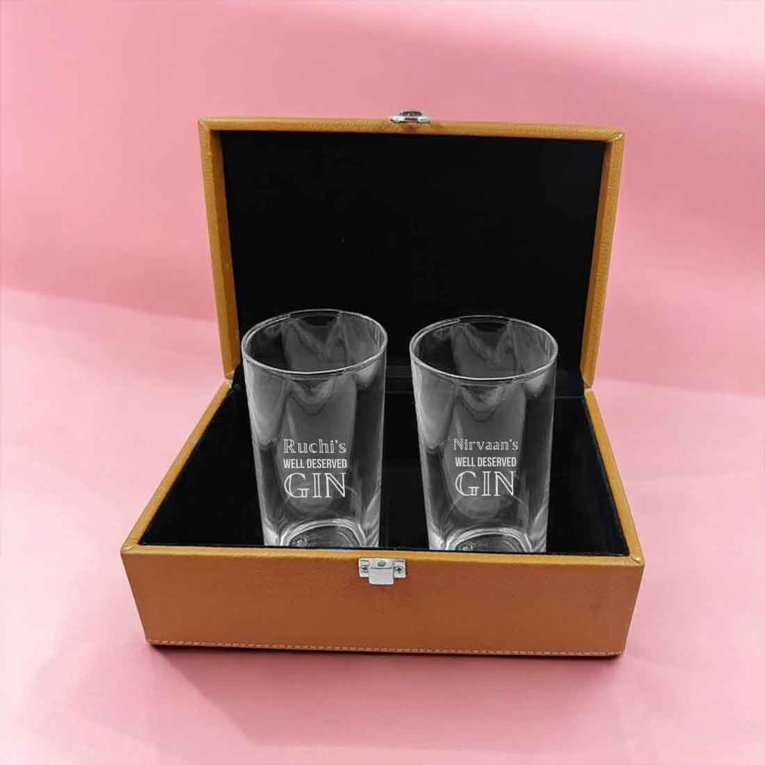 Personalized Tom Collins Glassware Engraved Gin Cocktail Highball Glasses - Image 6