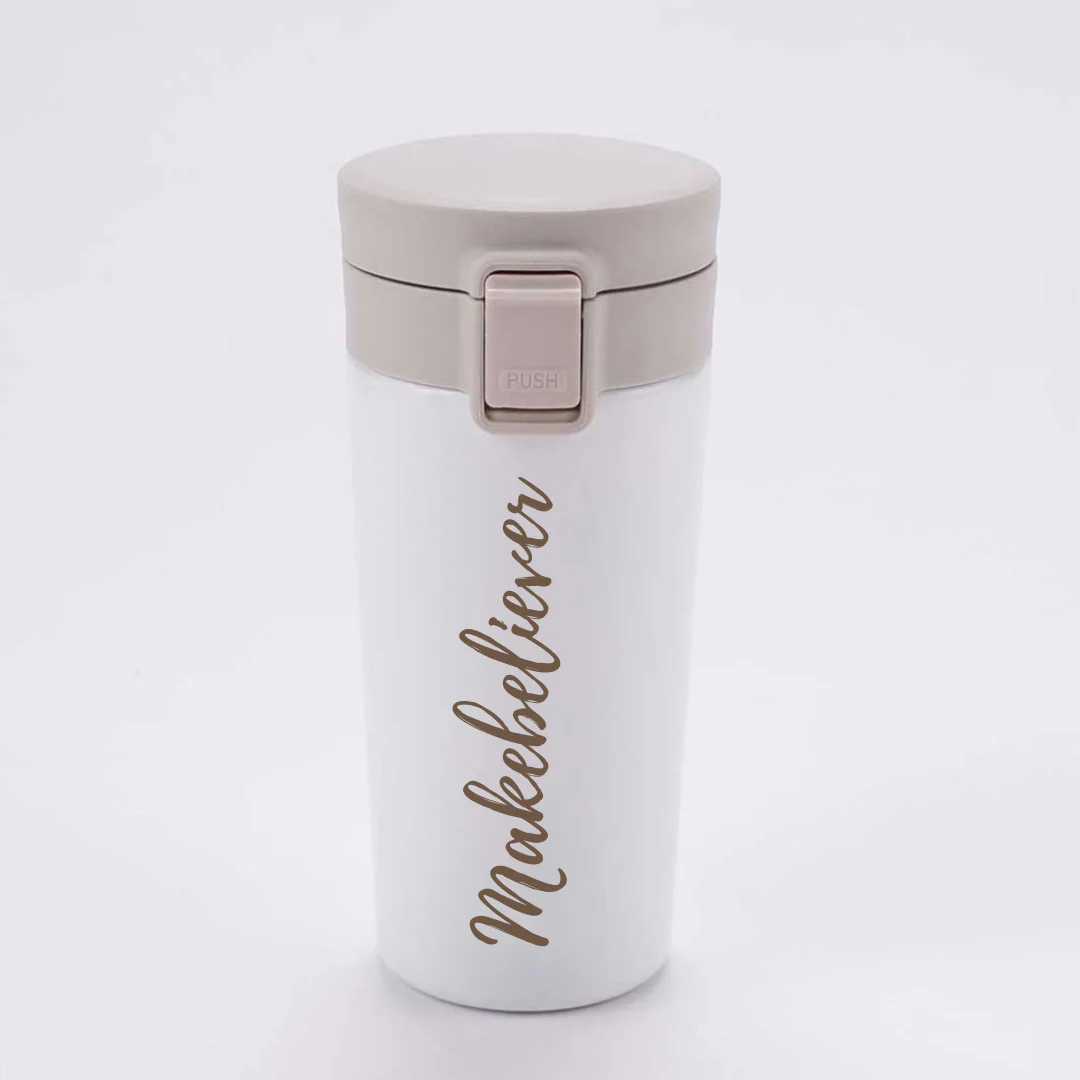 Personalized Travel Coffee Flask Sipper With Name Engraved - Calligraphy 380ML - Image 7