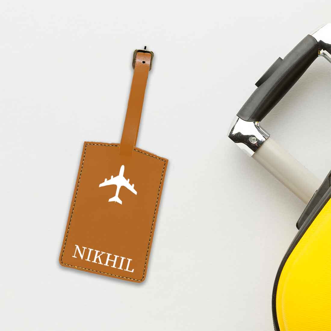 Personalized Travel Luggage Tags with Name PU Leather Suitcase Tags - ADD NAME