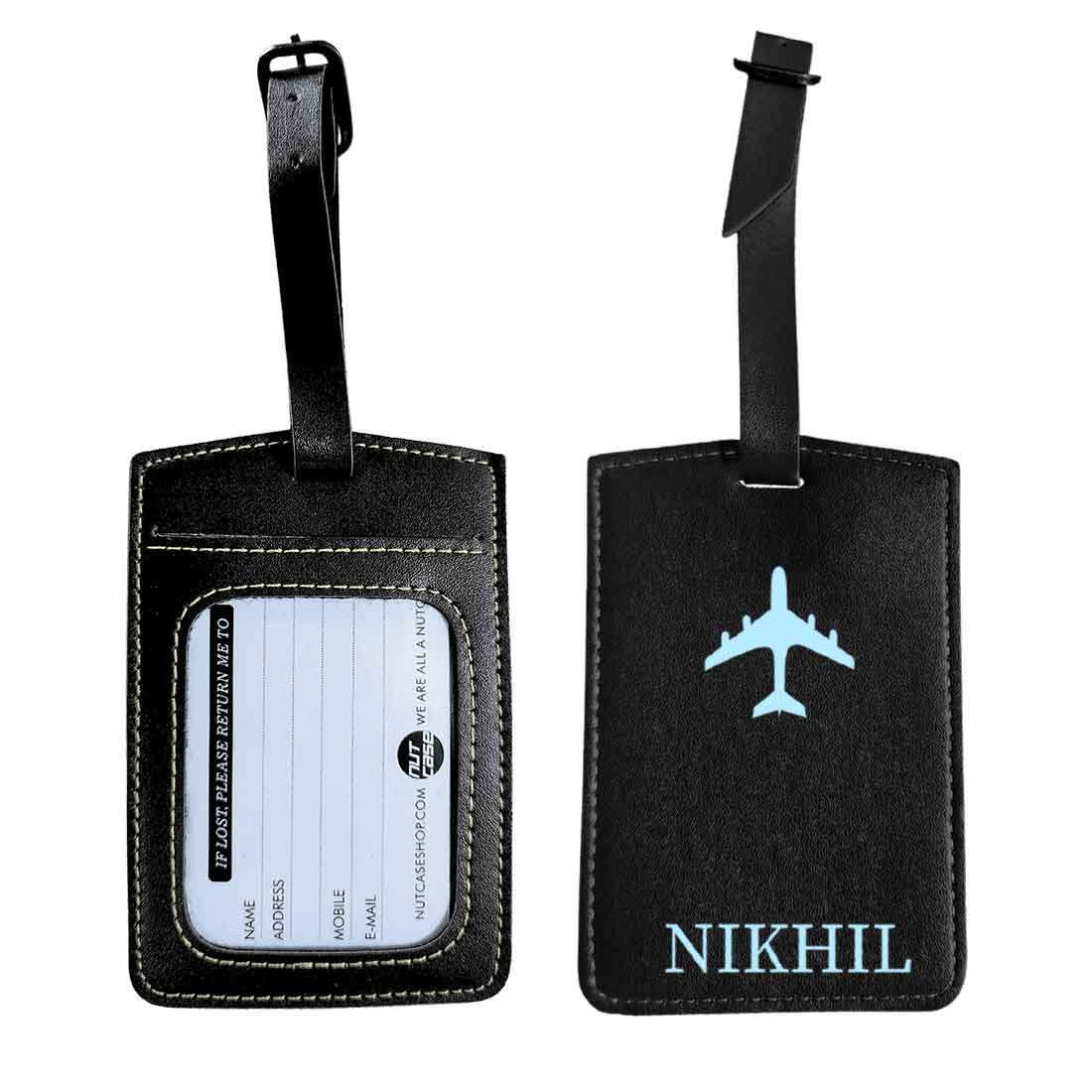 Personalized Travel Luggage Tags with Name PU Leather Suitcase Tags - ADD NAME - Image 5