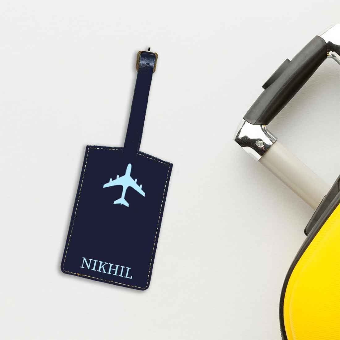 Personalized Travel Luggage Tags with Name PU Leather Suitcase Tags - ADD NAME - Image 6