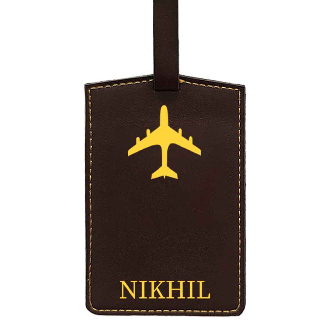 Personalized Travel Luggage Tags with Name PU Leather Suitcase Tags - ADD NAME - Image 8