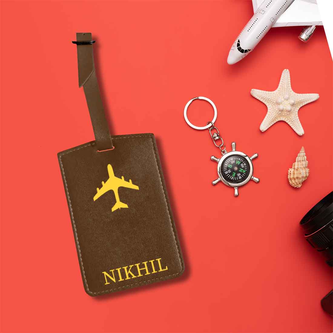 Personalized Travel Luggage Tags with Name PU Leather Suitcase Tags - ADD NAME - Image 9