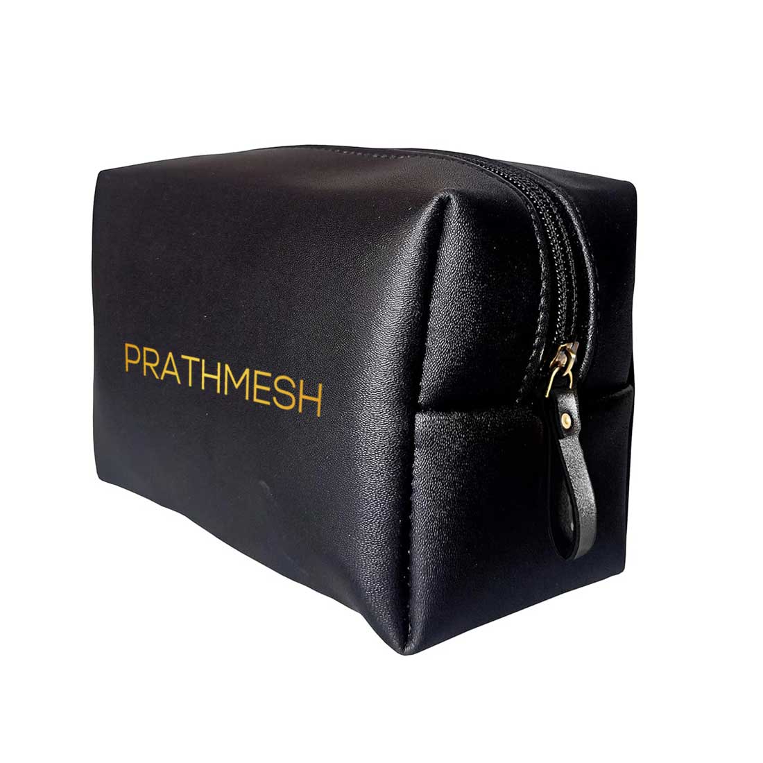 Personalized Travel Pouch for Men - Black Leather Travel Pouch - Image 12