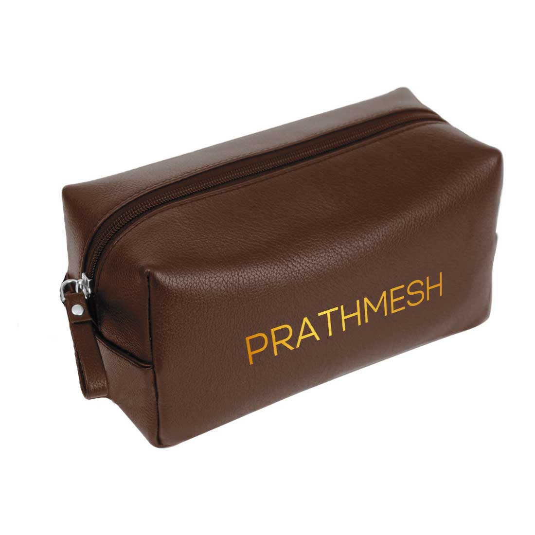 Personalized Travel Pouch for Men - Black Leather Travel Pouch - Image 13