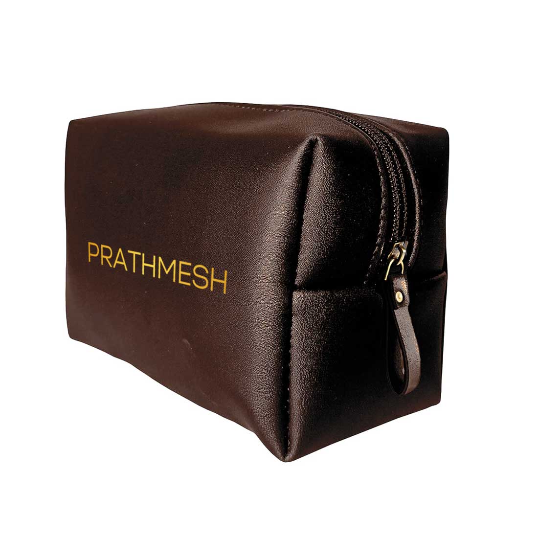 Personalized Travel Pouch for Men - Black Leather Travel Pouch - Image 16