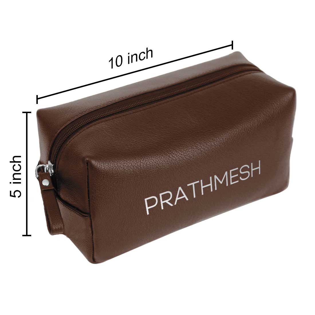 Personalized Travel Pouch for Men - Black Leather Travel Pouch - Image 18
