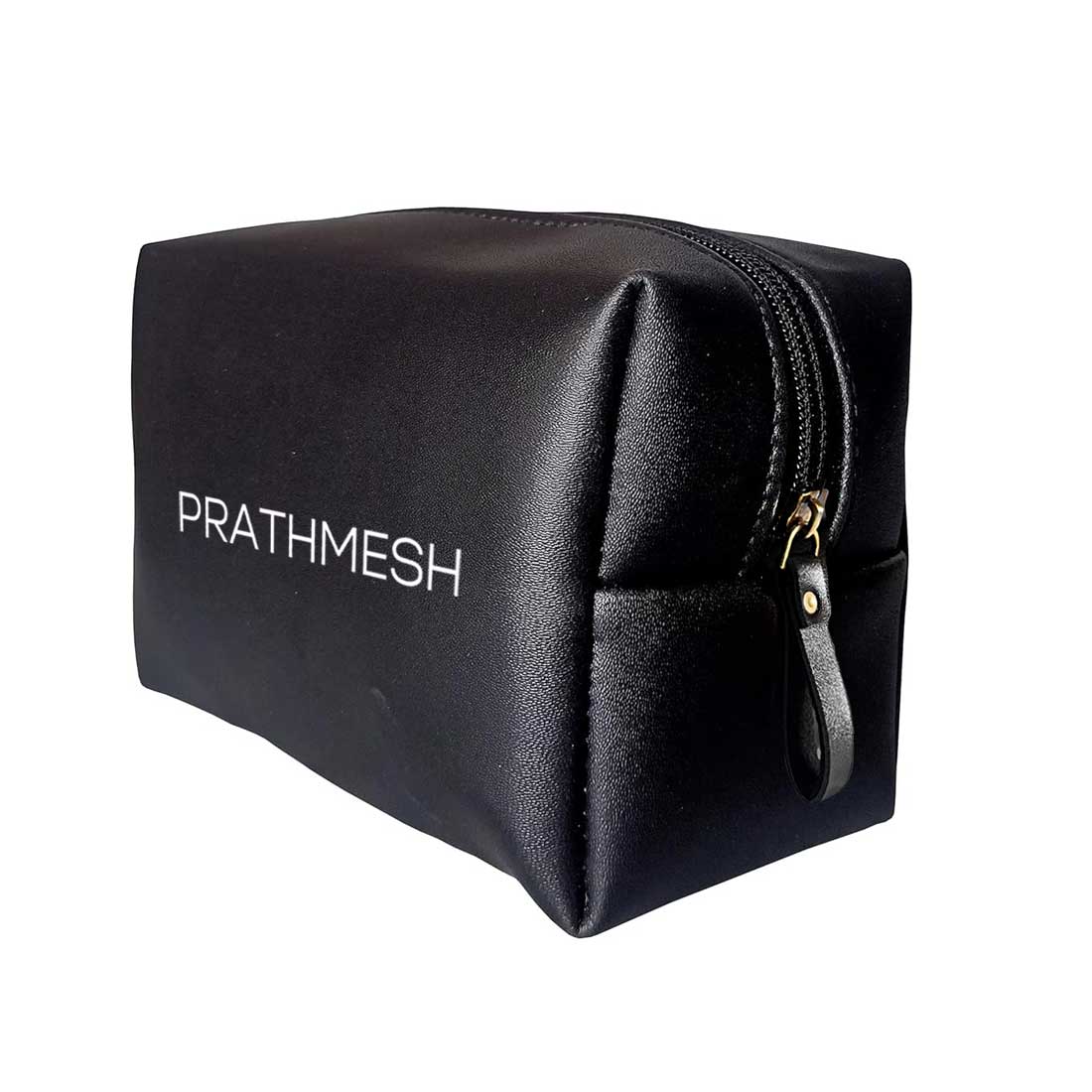 Personalized Travel Pouch for Men - Black Leather Travel Pouch - Image 6