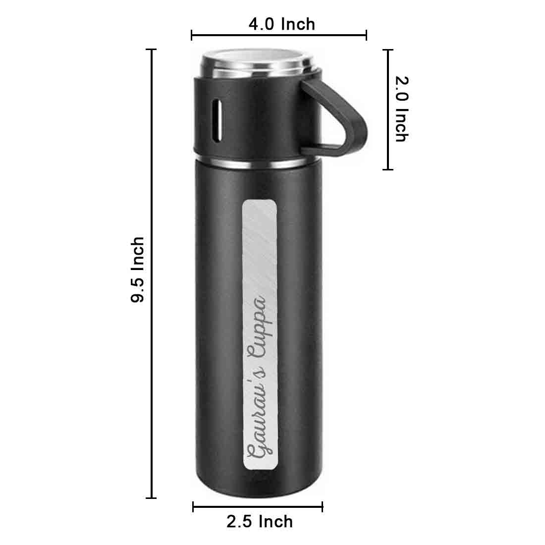 Personalized Vacuum Flask With 1 Cup for Hot & Cold Water - Add Name - Image 5