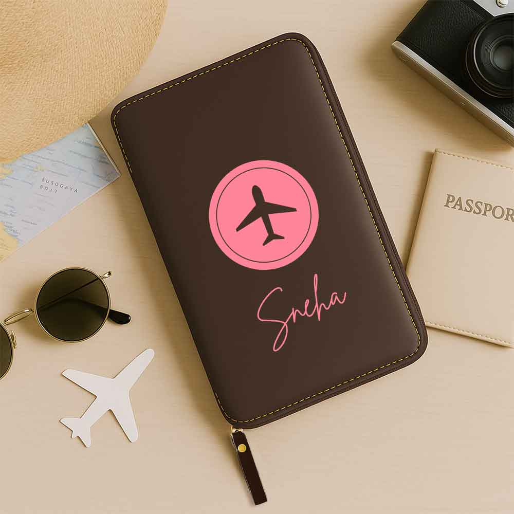 Personalized Travel Wallet with Card Slots & Luggage Tag Set - Image 10