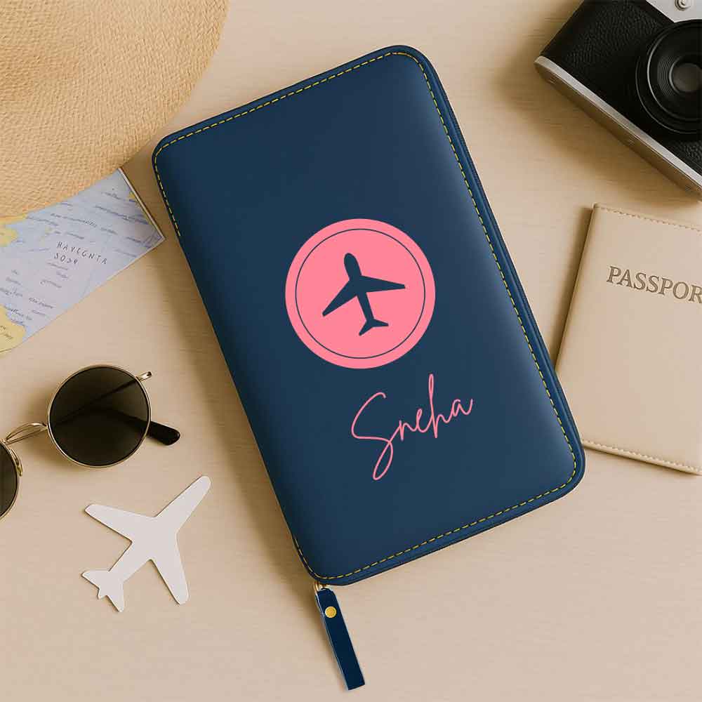 Personalized Travel Wallet with Card Slots & Luggage Tag Set - Image 11