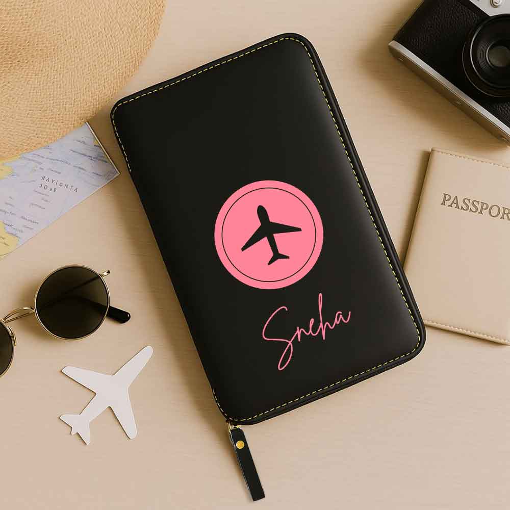 Personalized Travel Wallet with Card Slots & Luggage Tag Set - Image 3