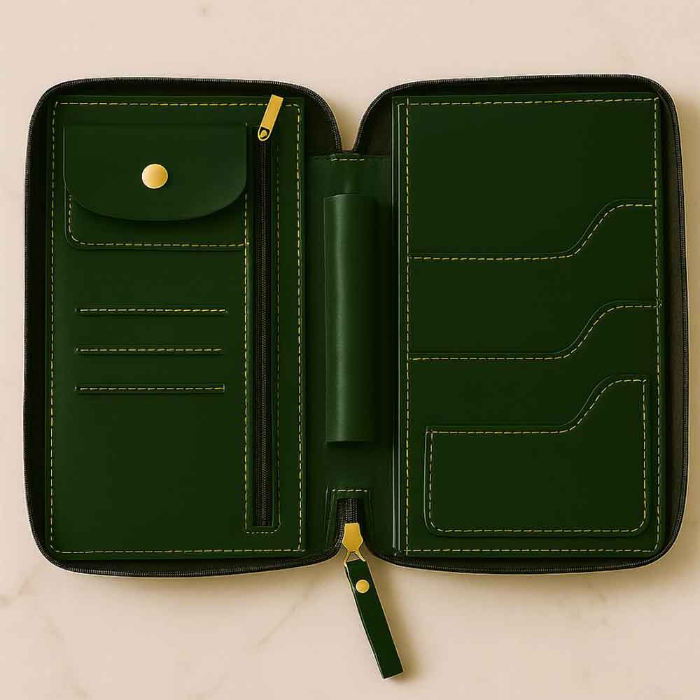Personalized Travel Wallet with Card Slots & Luggage Tag Set - Image 4