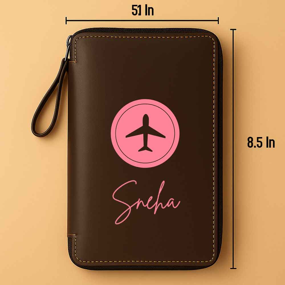 Personalized Travel Wallet with Card Slots & Luggage Tag Set - Image 5