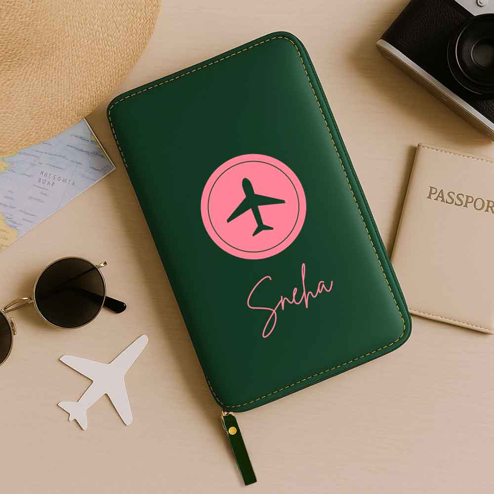 Personalized Travel Wallet with Card Slots & Luggage Tag Set - Image 7