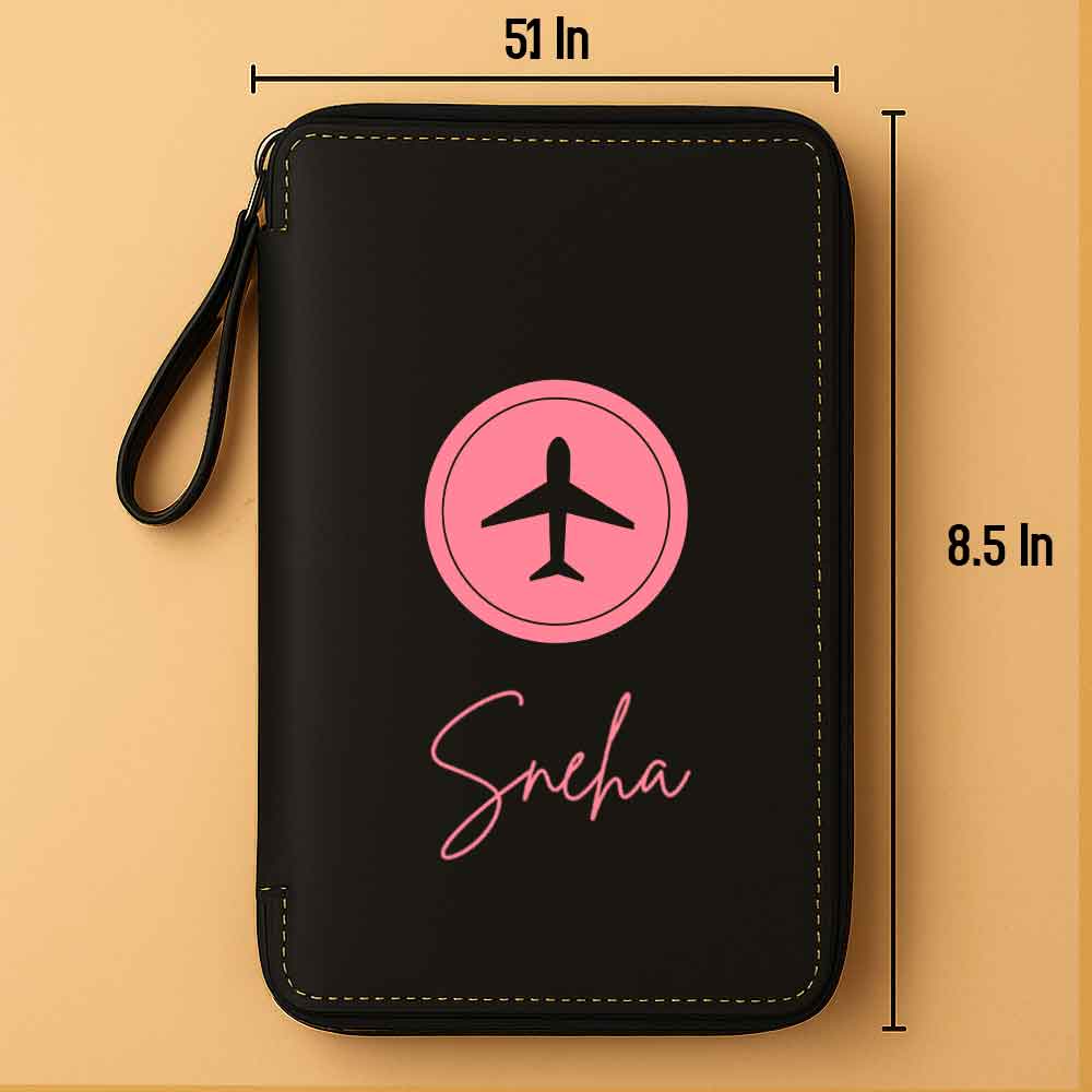Personalized Travel Wallet with Card Slots & Luggage Tag Set - Image 8