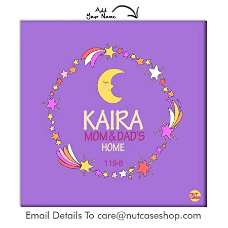 Personalized Wall Art Decor Hanging for Kids Bedroom - Moon Blue - Image 2