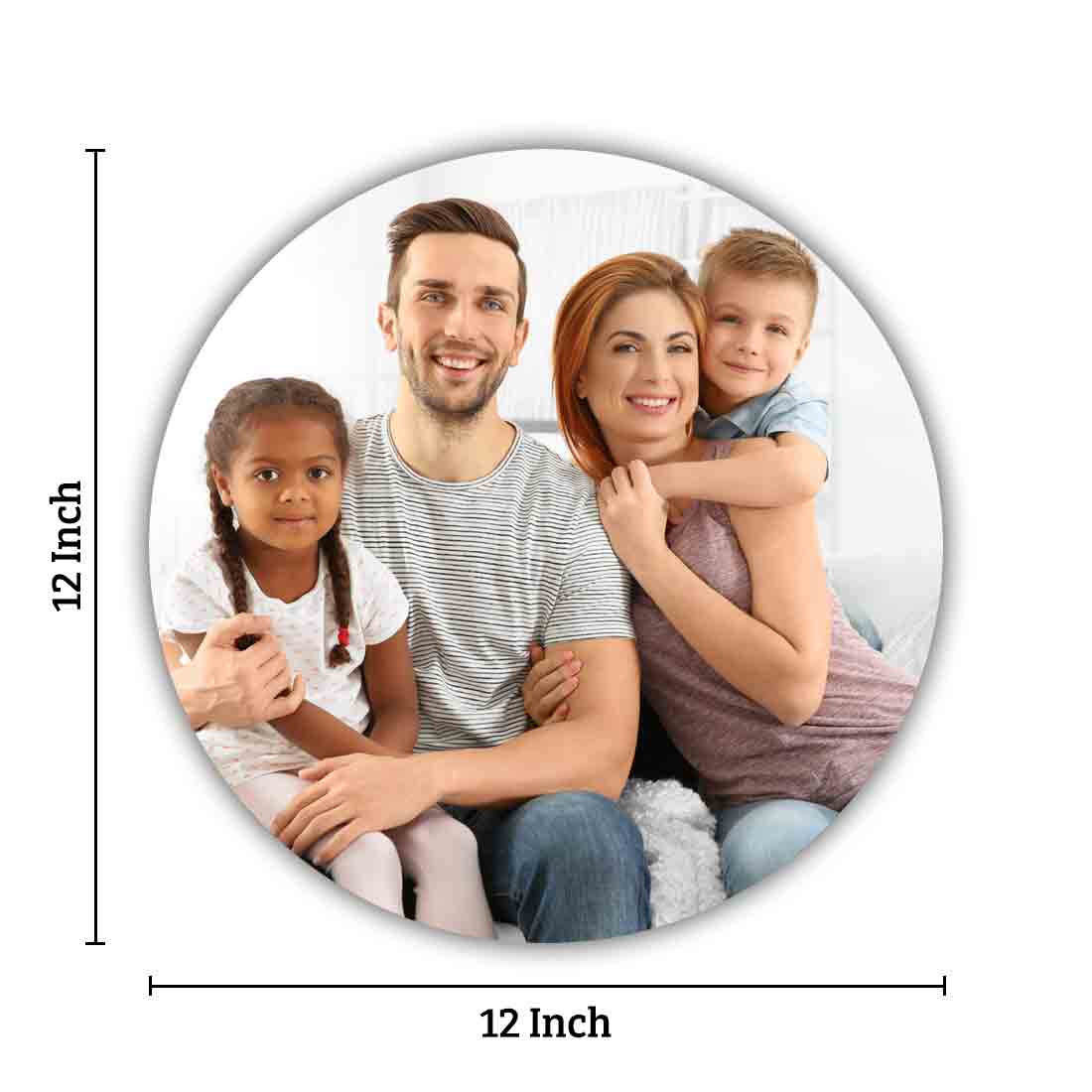 Photo Collage Wall Art Decor Round Acrylic Photo Frame Set of 4 with Text-This is us - Image 5
